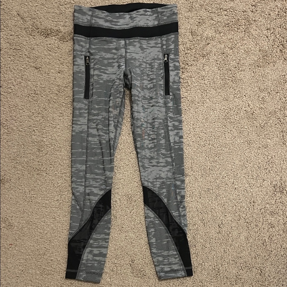 lululemon athletica Kids Gray and Black Leggings